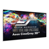 Pantallas Elite de 135 pulgadas CLR/ALR Proyector Pantalla 16: 9 4K, Proyección de lanzamiento estándar, luz ambiental gratuita Rechazando el marco fijo gris para la pantalla de cine en interiores - Aeon Cinegrey 3D AR135DHD3
