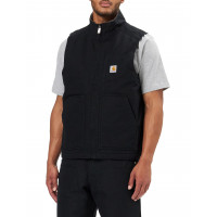 Chaleco simulada de cuello de cuello con fase de sherpa para hombres de Carhartt, negro, grande