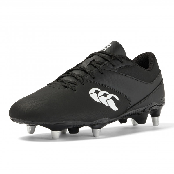Botas de rugby unisex de Canterbury, blanco negro, 13 hombres estadounidenses