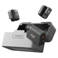 DJI Mic Mini (2 TX + 1 RX + Case de carga), micrófono inalámbrico para iPhone/Camera/Android, Ultralight, Audio rico en detalles, uso de 48h, cancelación de ruido, limitación automática, vlog, transmisión